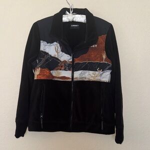 Hooey Black and Orange Zip-Up Jacket